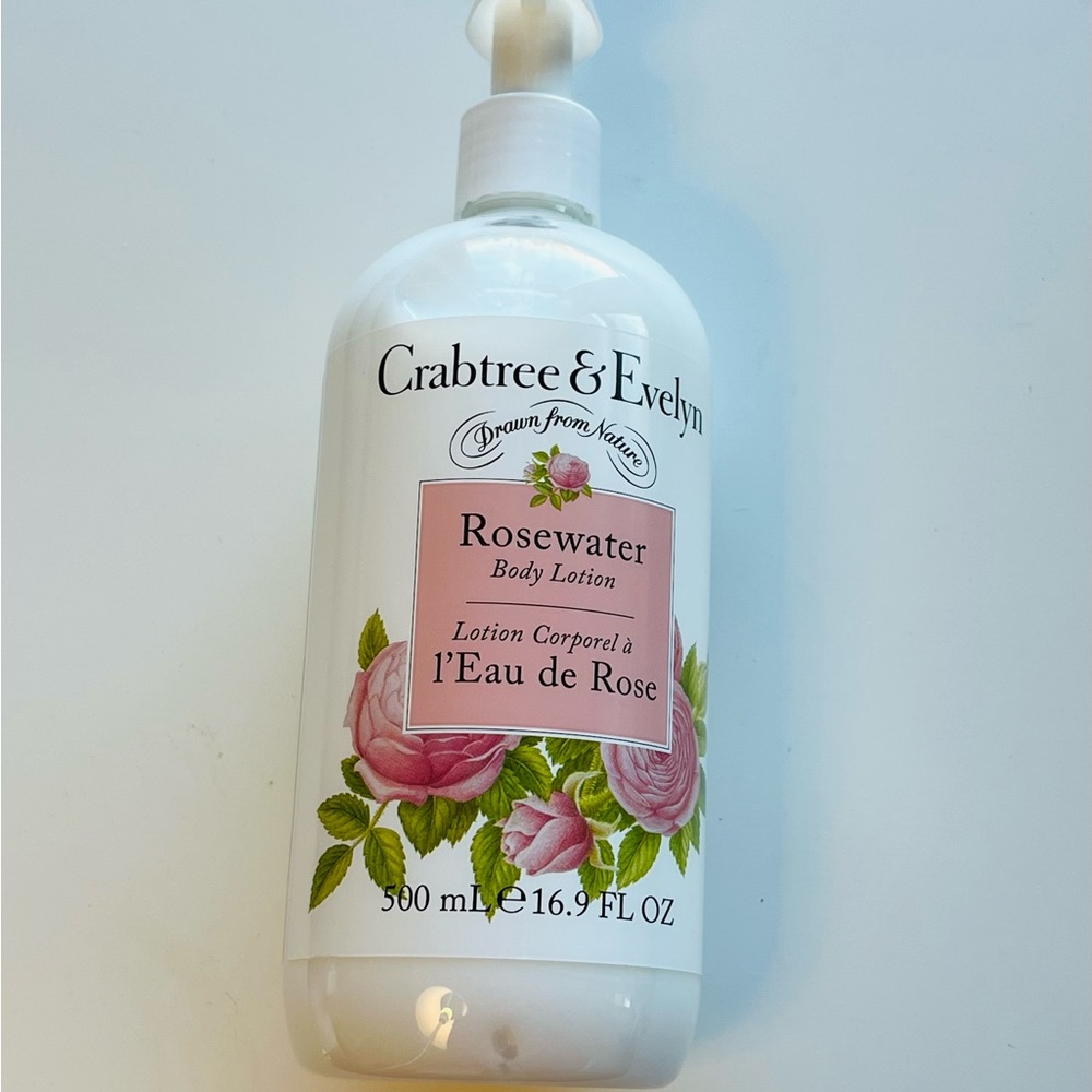Crabtree & Evelyn ROSEWATER Body Lotion 16.9 oz with Pump - NEW